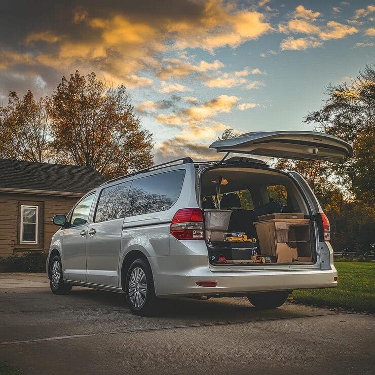 family minivan loading up road trip adventure_1079150 268401